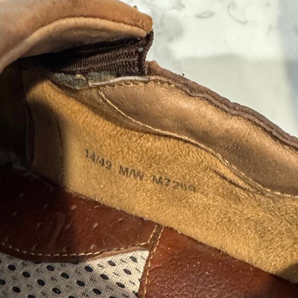 Born Blast III Brown leather slip on loafer size 14 wide minimalist neutral - Picture 7 of 7